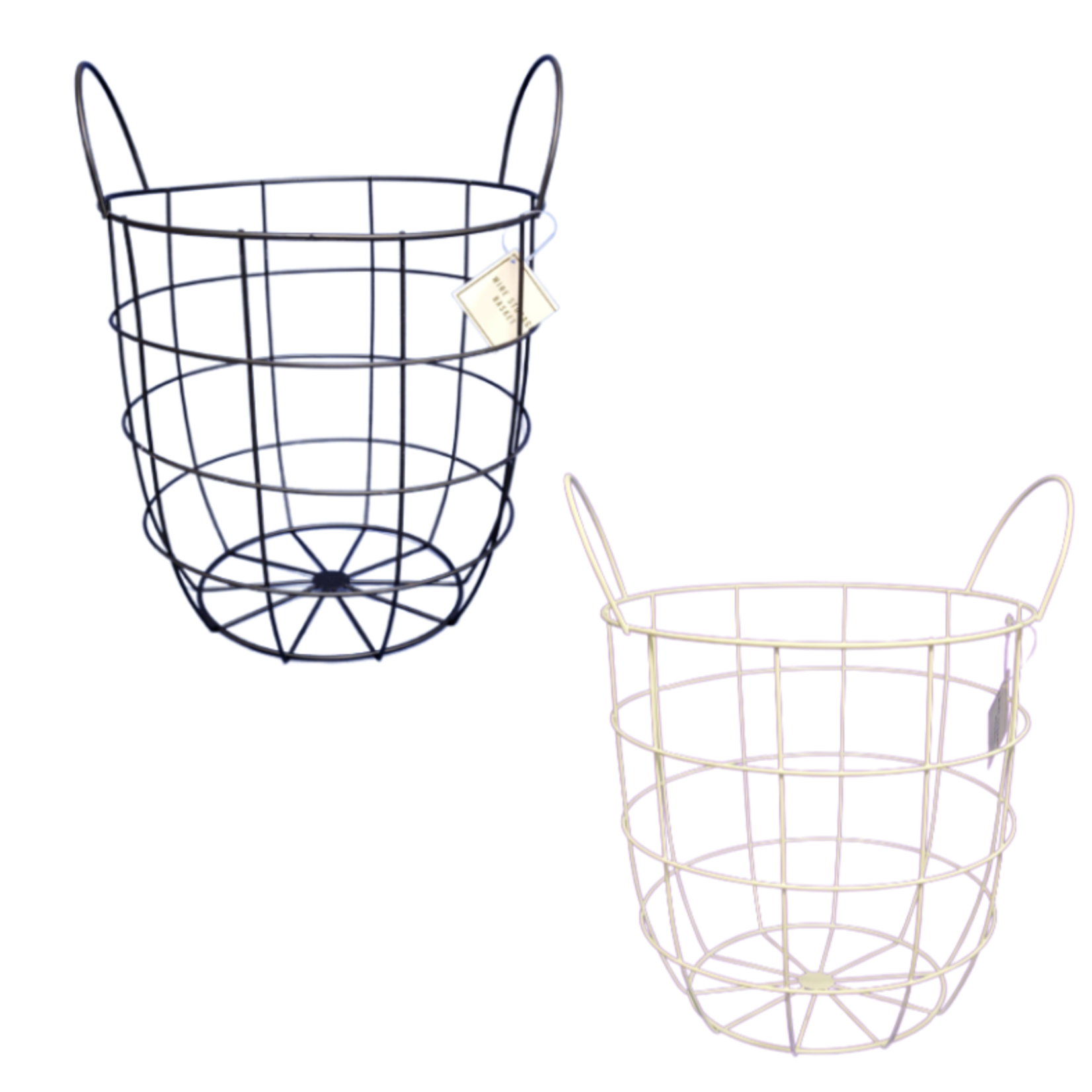 Crescent Wire Storage Baskets - White