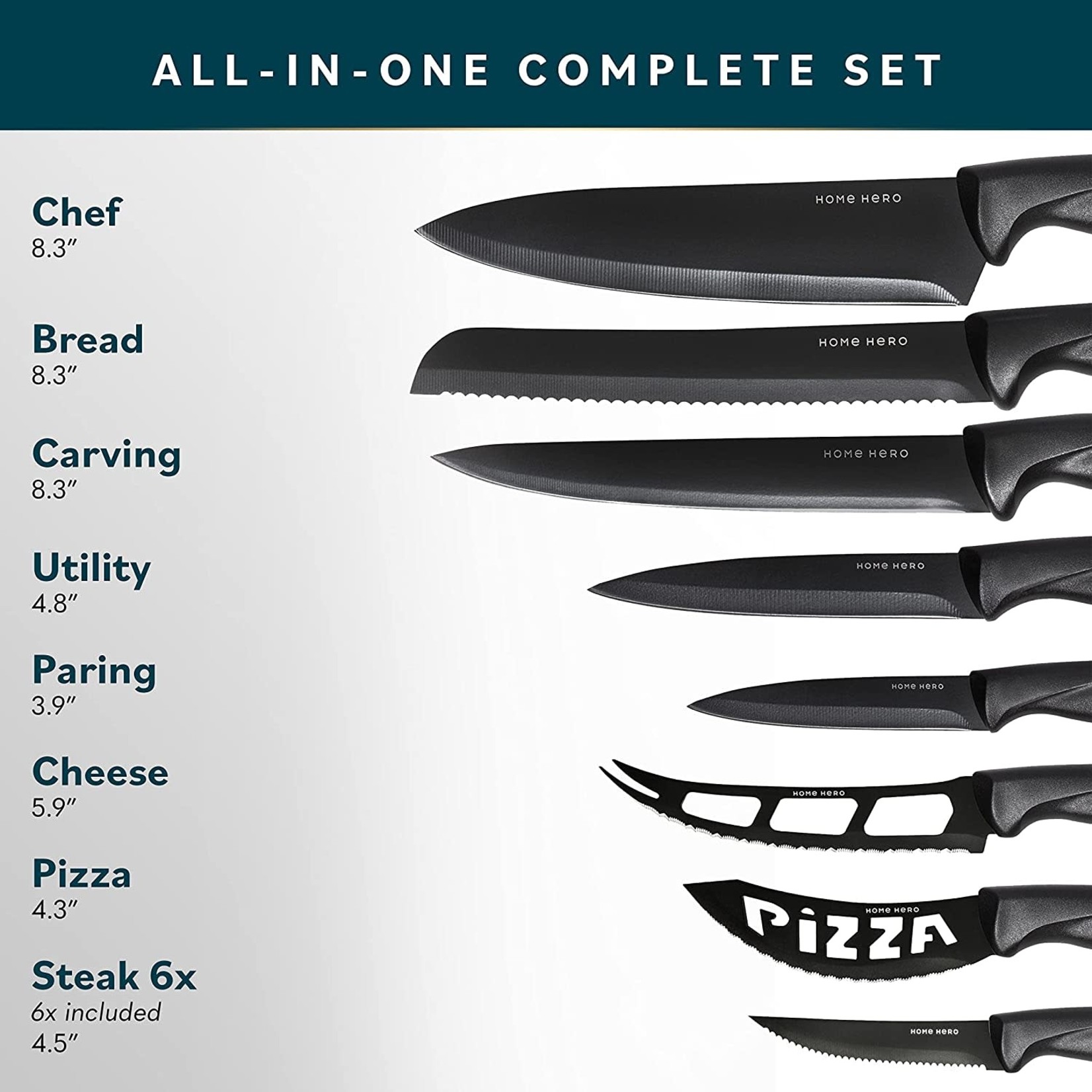 17 piece Chef Knife Set - Top Notch DFW, LLC