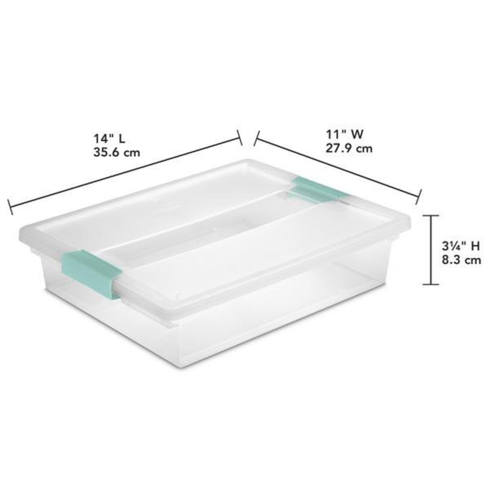 Sterilite Large Clip Box Plastic, Clear