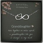 EFYTAL Jewelry Sterling Silver Infinity Necklace - Granddaughter