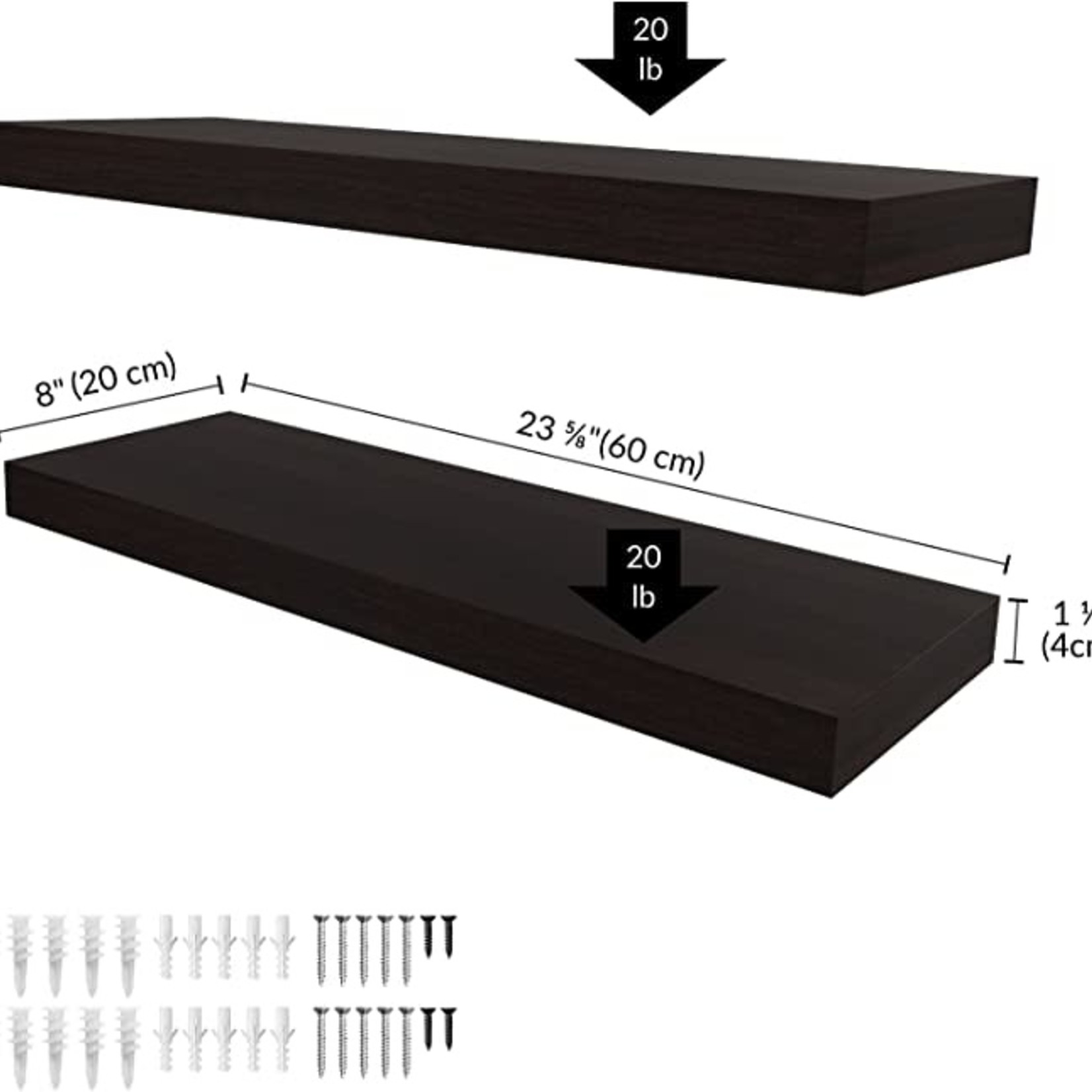 Ballucci Floating Shelves Set Extra Wide