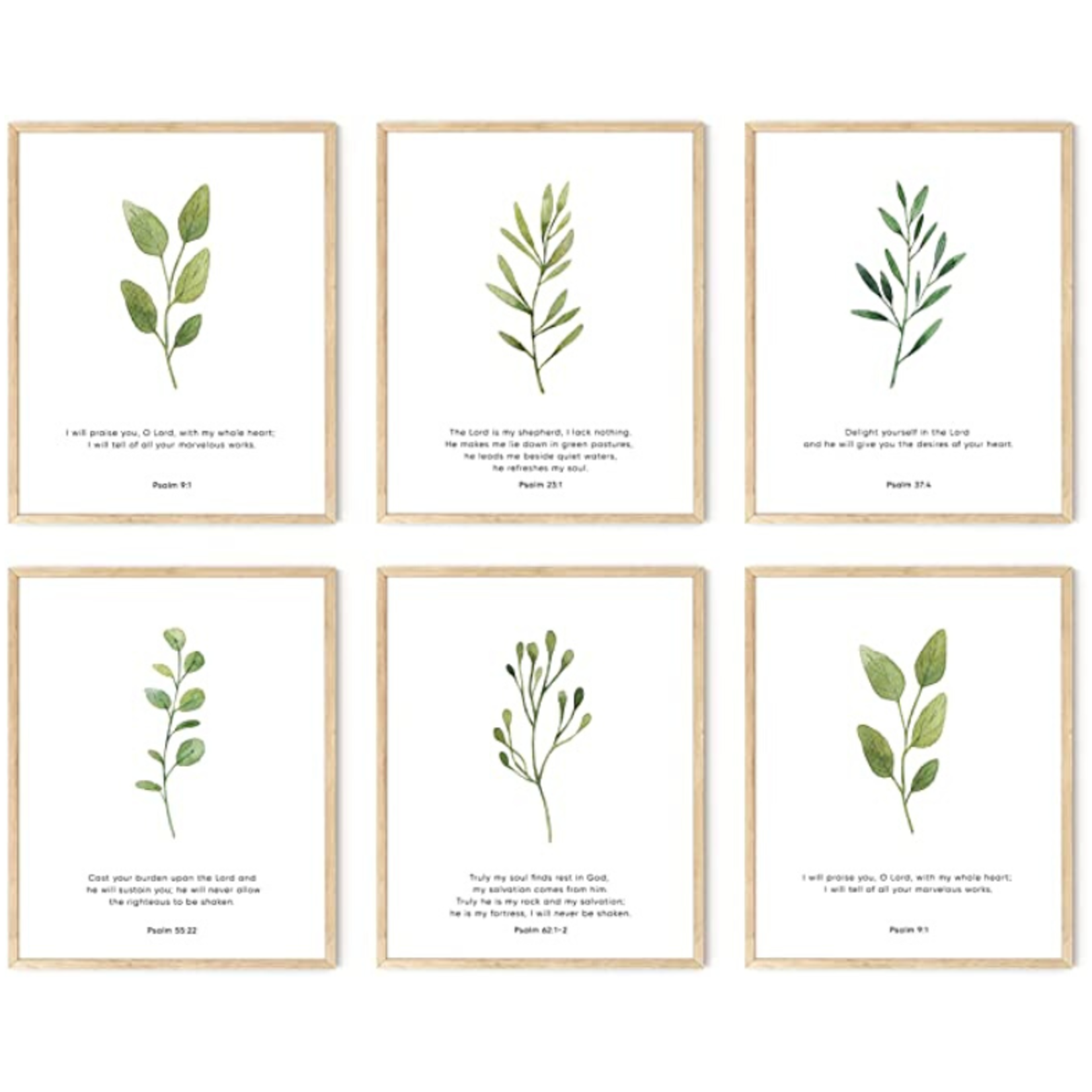 Haus and Hues Bible Verses Wall Decor - Set of 6