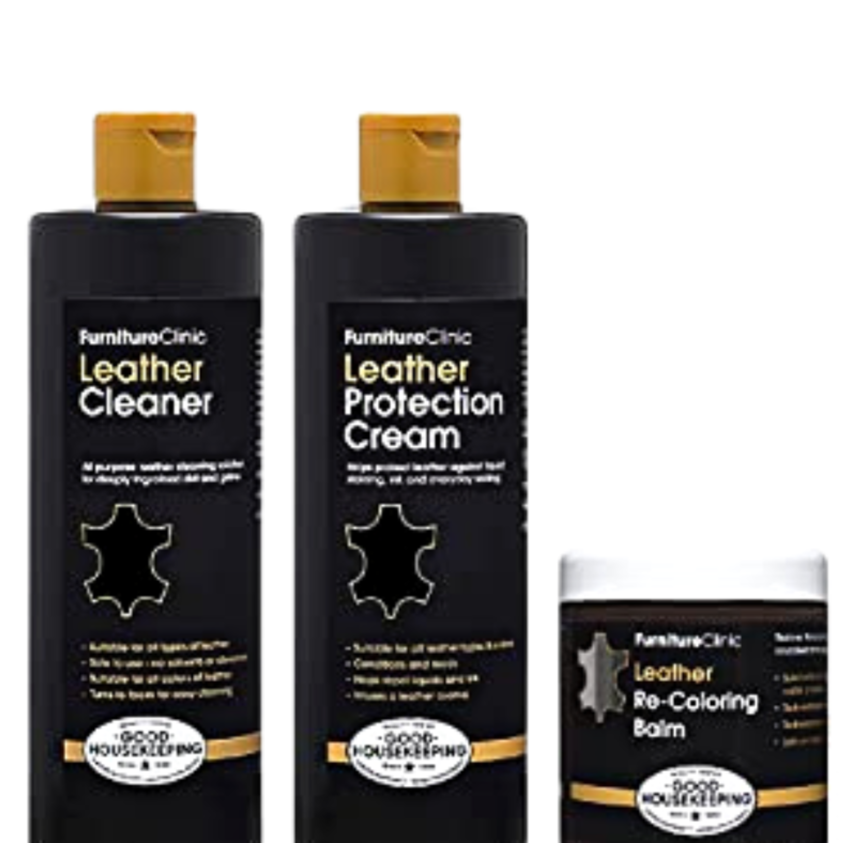 FurnitureClinic Leather Complete Restoration Kit - Dark Grey