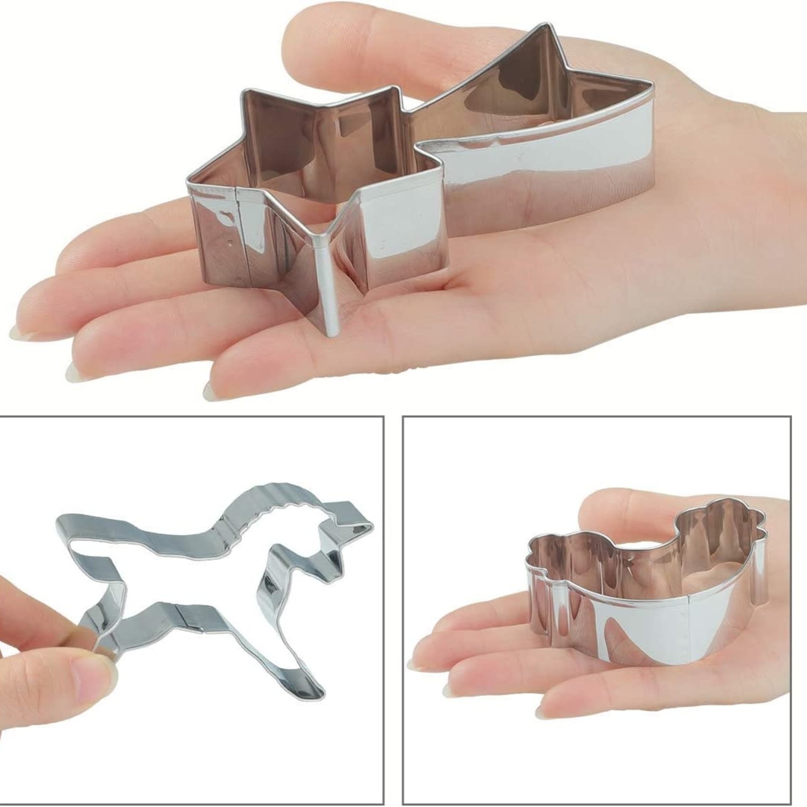 Jasonsy Unicorn Cookie Cutters Set - 5 Pcs