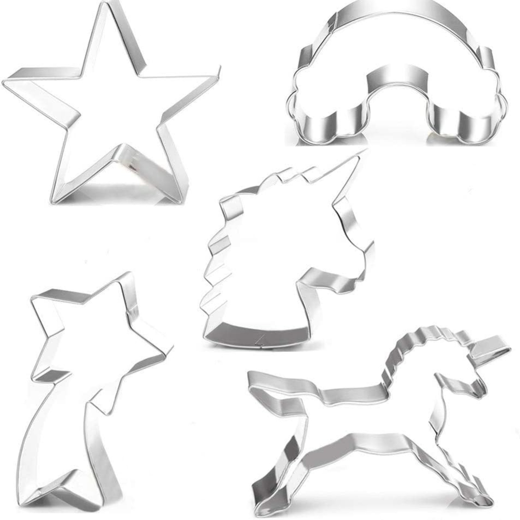 Jasonsy Unicorn Cookie Cutters Set - 5 Pcs