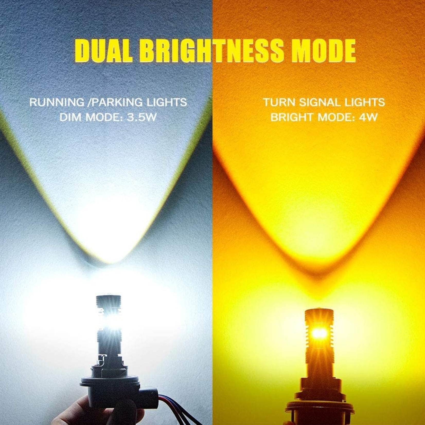 Auxlight Switchback LED Bulbs - White/Amber (Pack of 2)