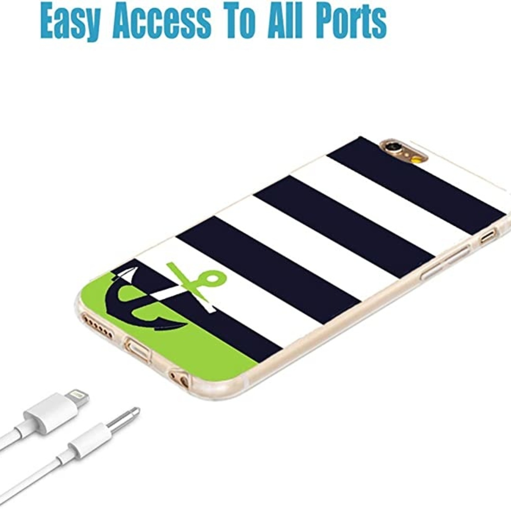 ChiChic iPhone 6 Case - Navy Blue Stripe