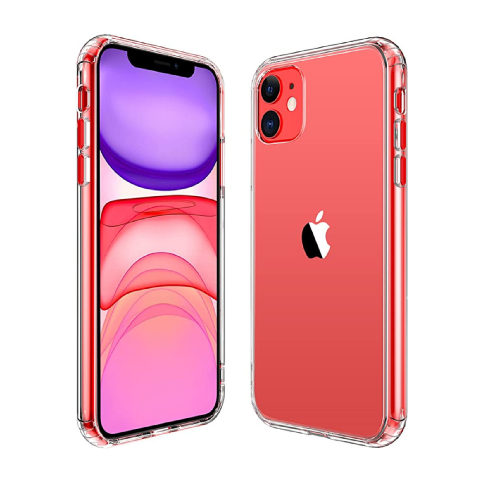 ImpactStrong iPhone 11 Case - Clear/Red Buttons