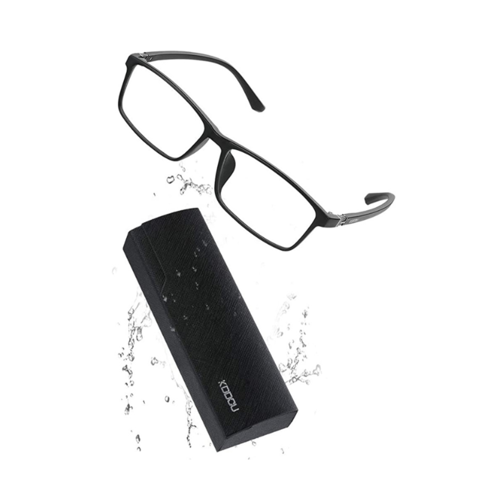 KDDOU Blue Light Blocking Glasses, Adult, Lightweight w/ Case - Matte Black