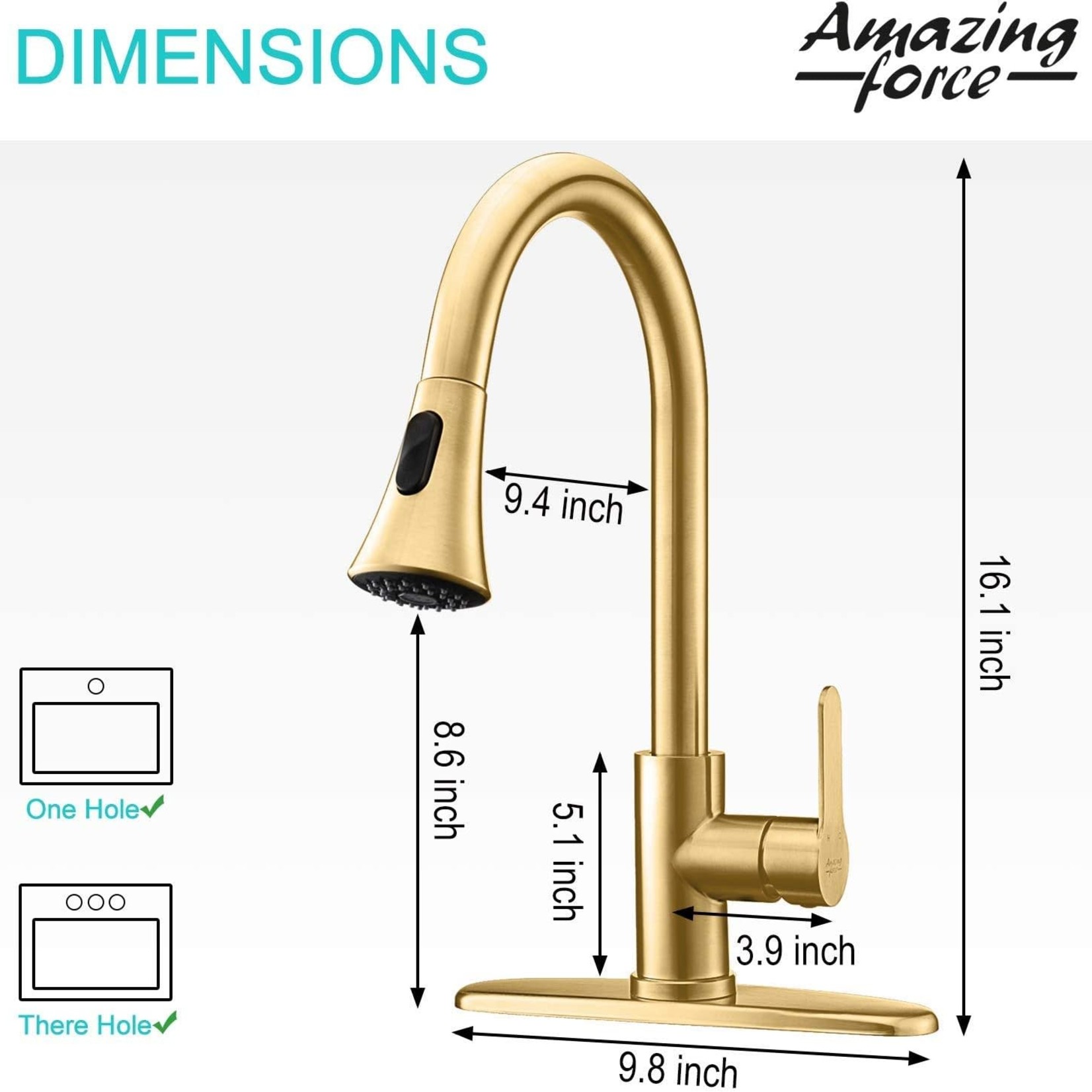 Amazing Force Modern Kitchen Faucet