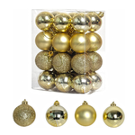 Kbohzbl Christmas Ornament Set 24 Pcs. - Gold