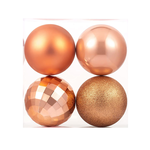 XmasExp Christmas Ball Ornaments - Champagne, 4.0" (4pcs)