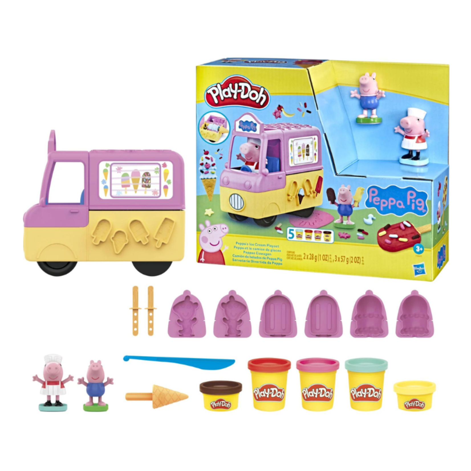 Play- Doh Peppa's Ice Cream Playset -15 Pcs.