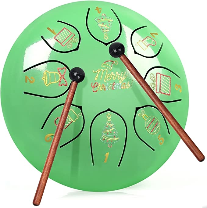 Christmas 9" Steel Tongue Drum Kit Top Notch DFW, LLC