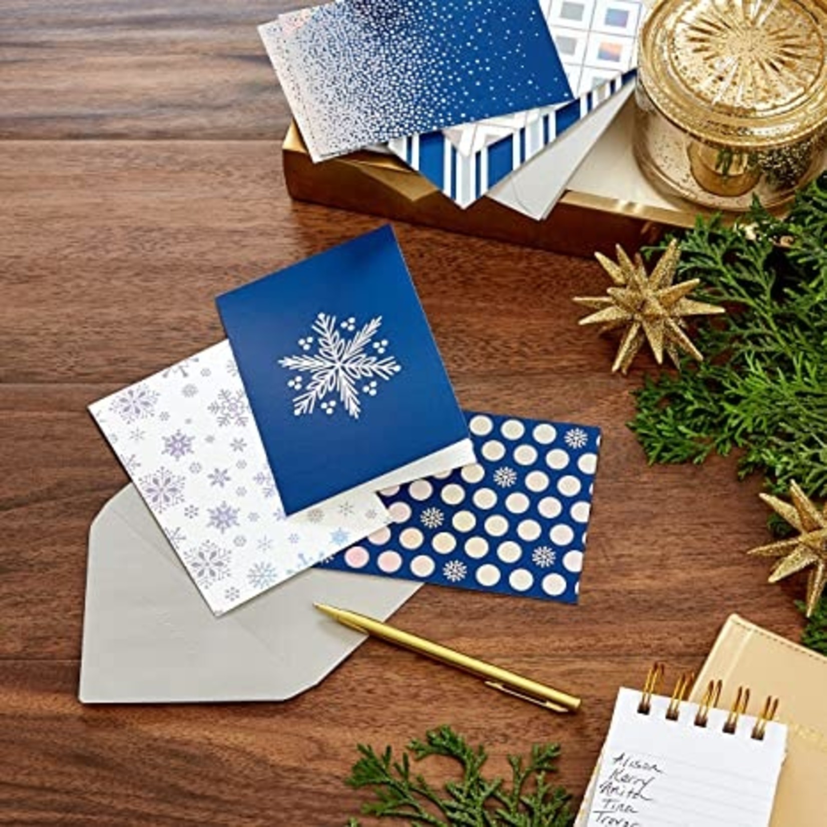 Hallmark Holiday Blank Cards Assortment-Snowflakes