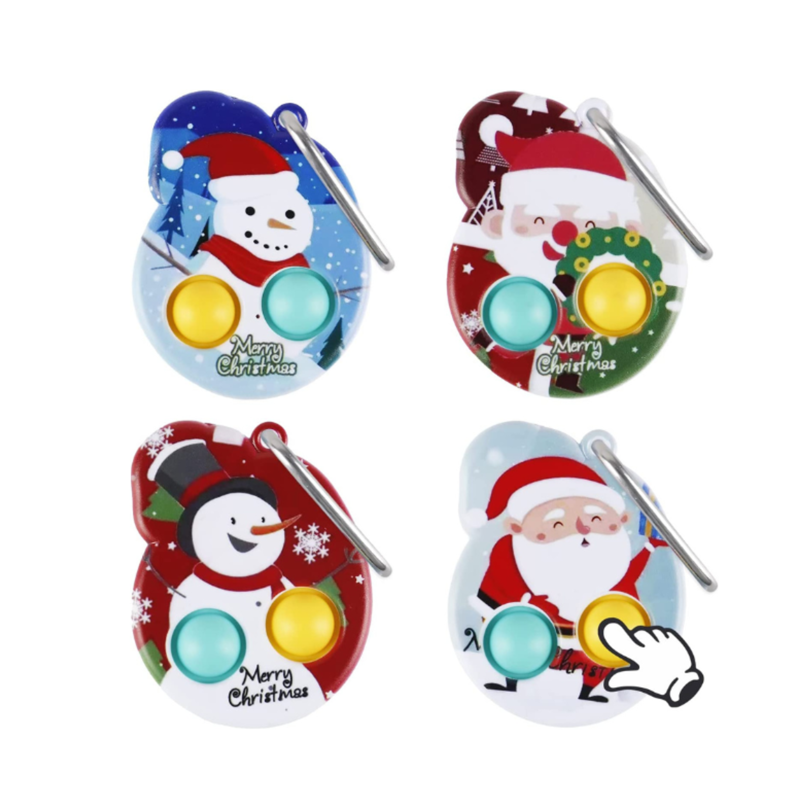 Iginoa Christmas Pop Keychain-4 Pack