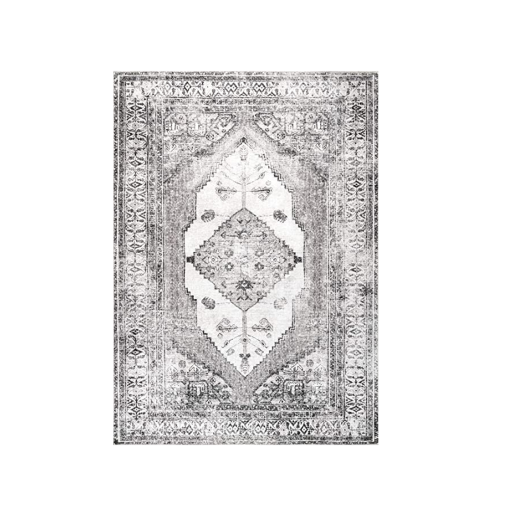 NuLoom Vintage Medallion Area Rug, 3' x 5', Light Grey