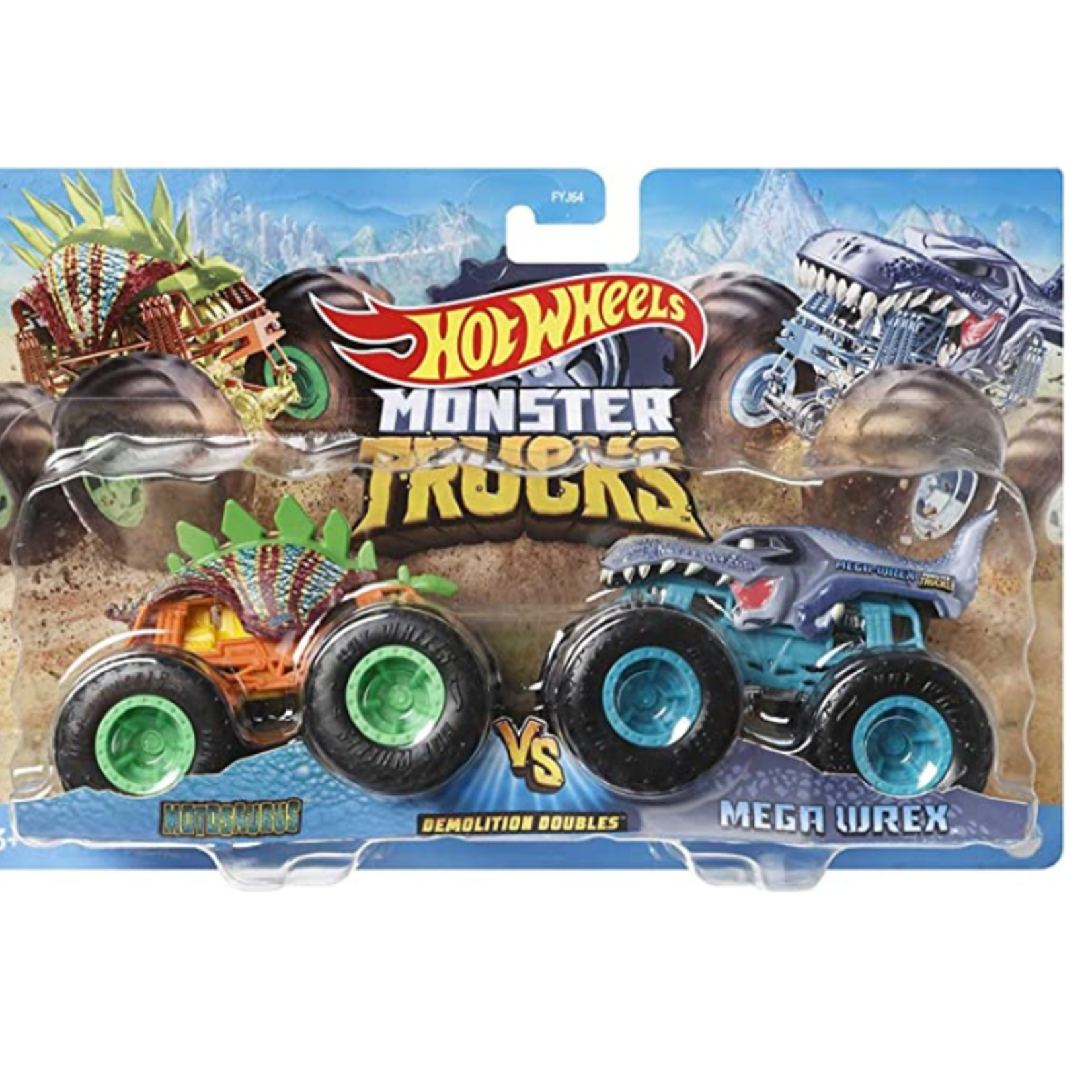 Hot Wheels Monster Trucks Demolition Doubles, Set of 2 Toy Monster Trucks  in 1:64 Scale (Styles May Vary)