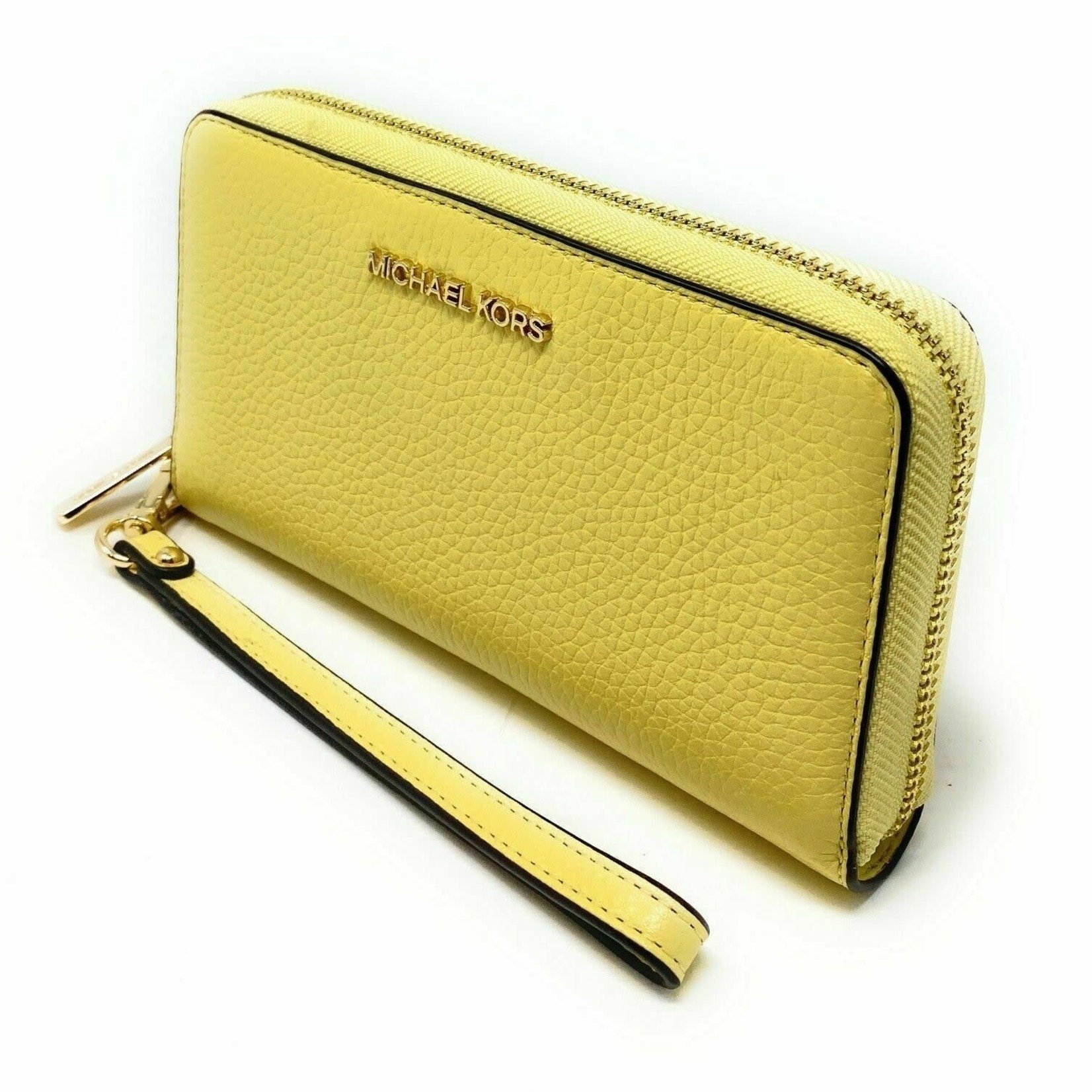 Amazon.com: Michael Kors Jet Set Item Large 2 In 1 Card Case and Wristlet  Clutch MK Signature (Camel)