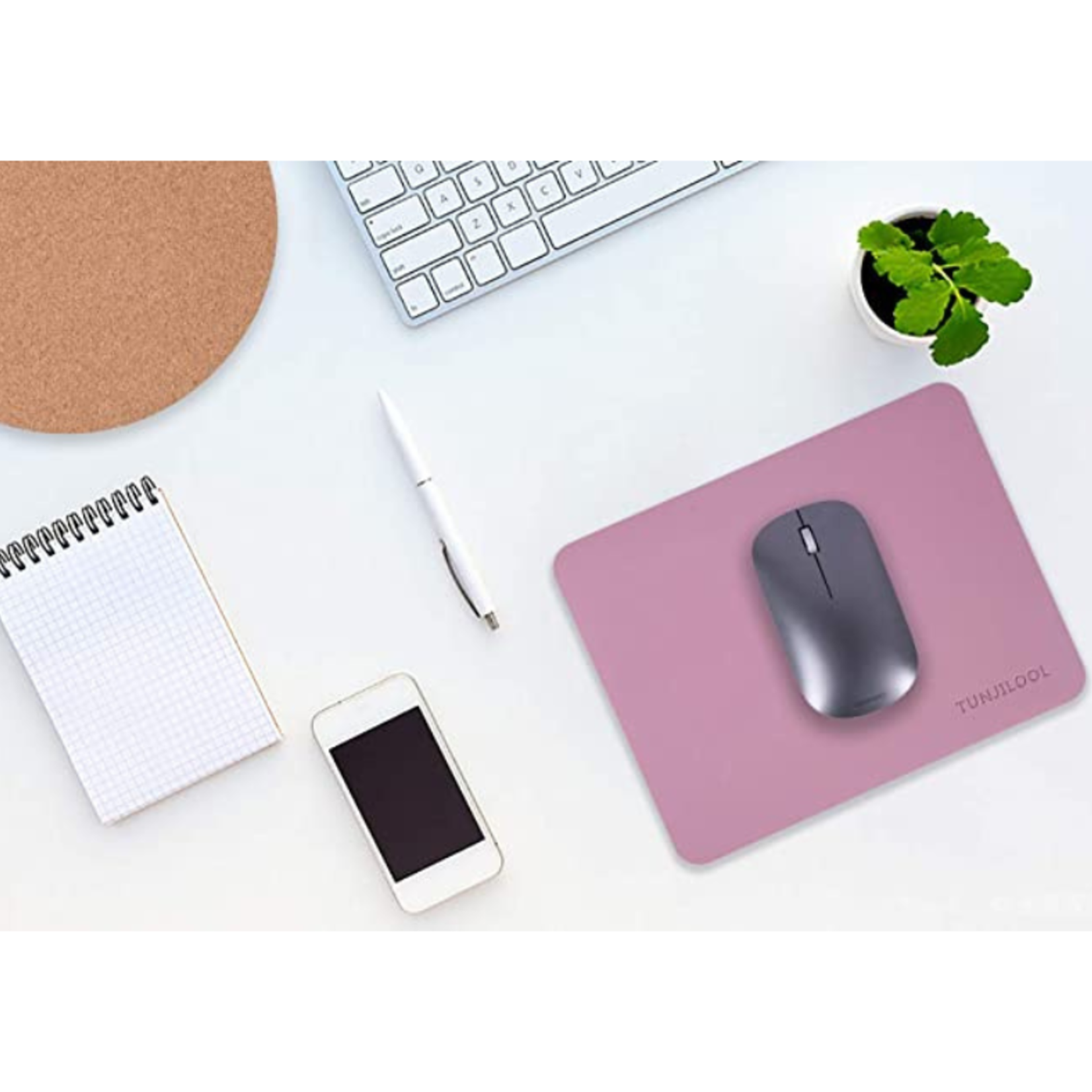 Tunjilool Leather Mouse Pad- Pink/Purple