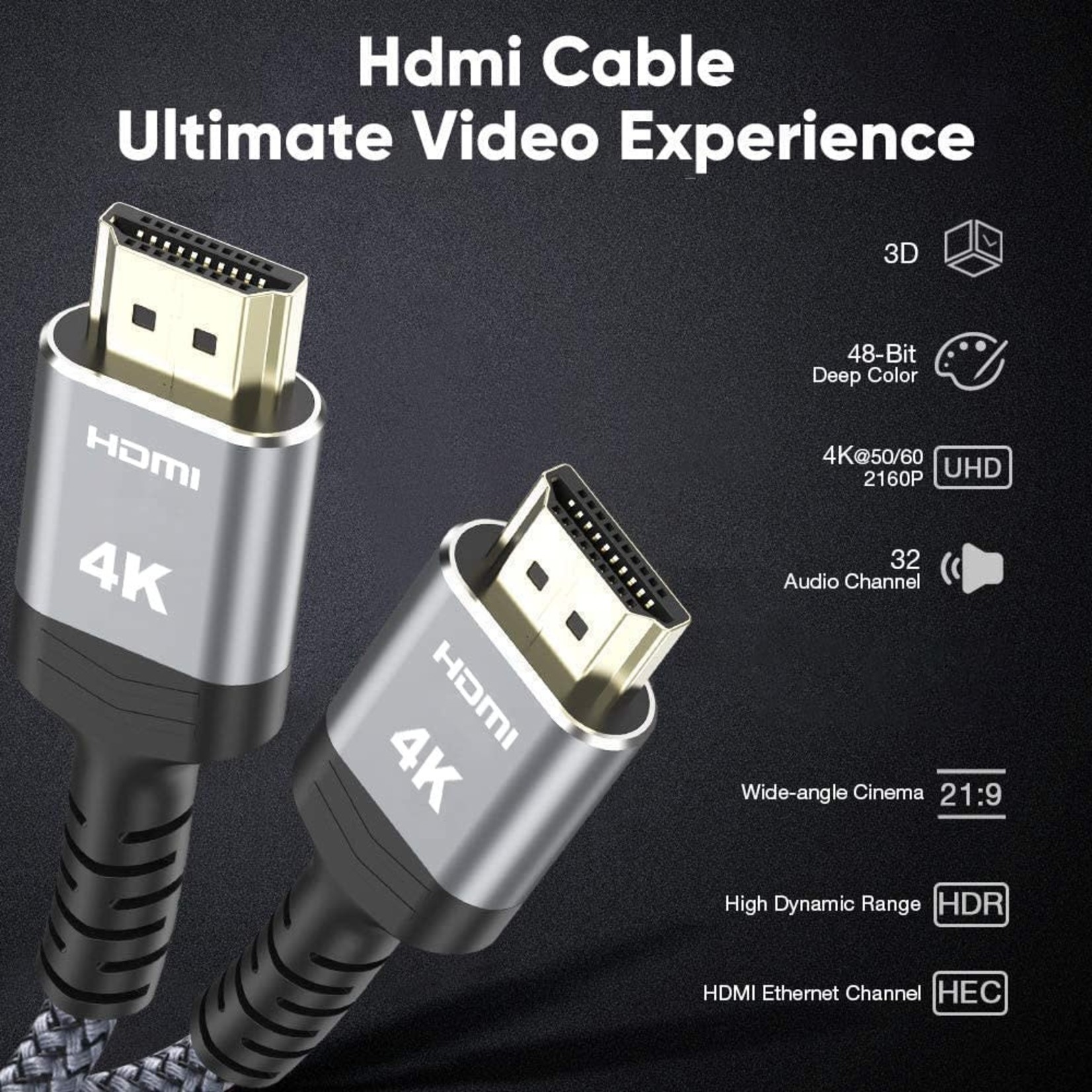 Highwings 4K HDMI Cable- 15FT