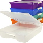 Storex Stacking Plastic Organizers- Set of 5