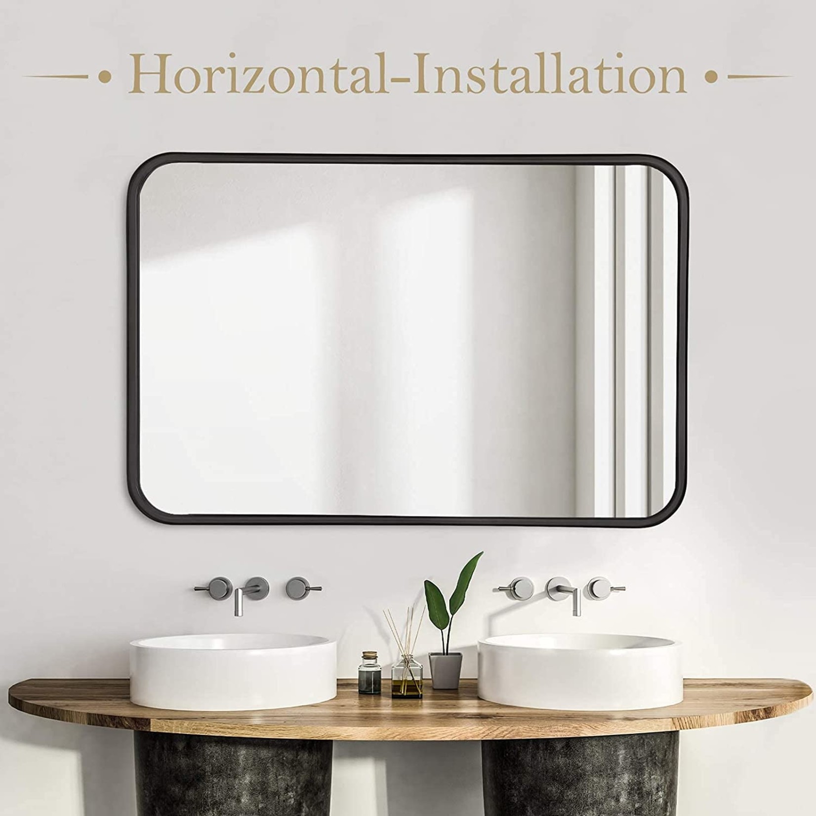 Howofurn Rustic Rectangular Mirror