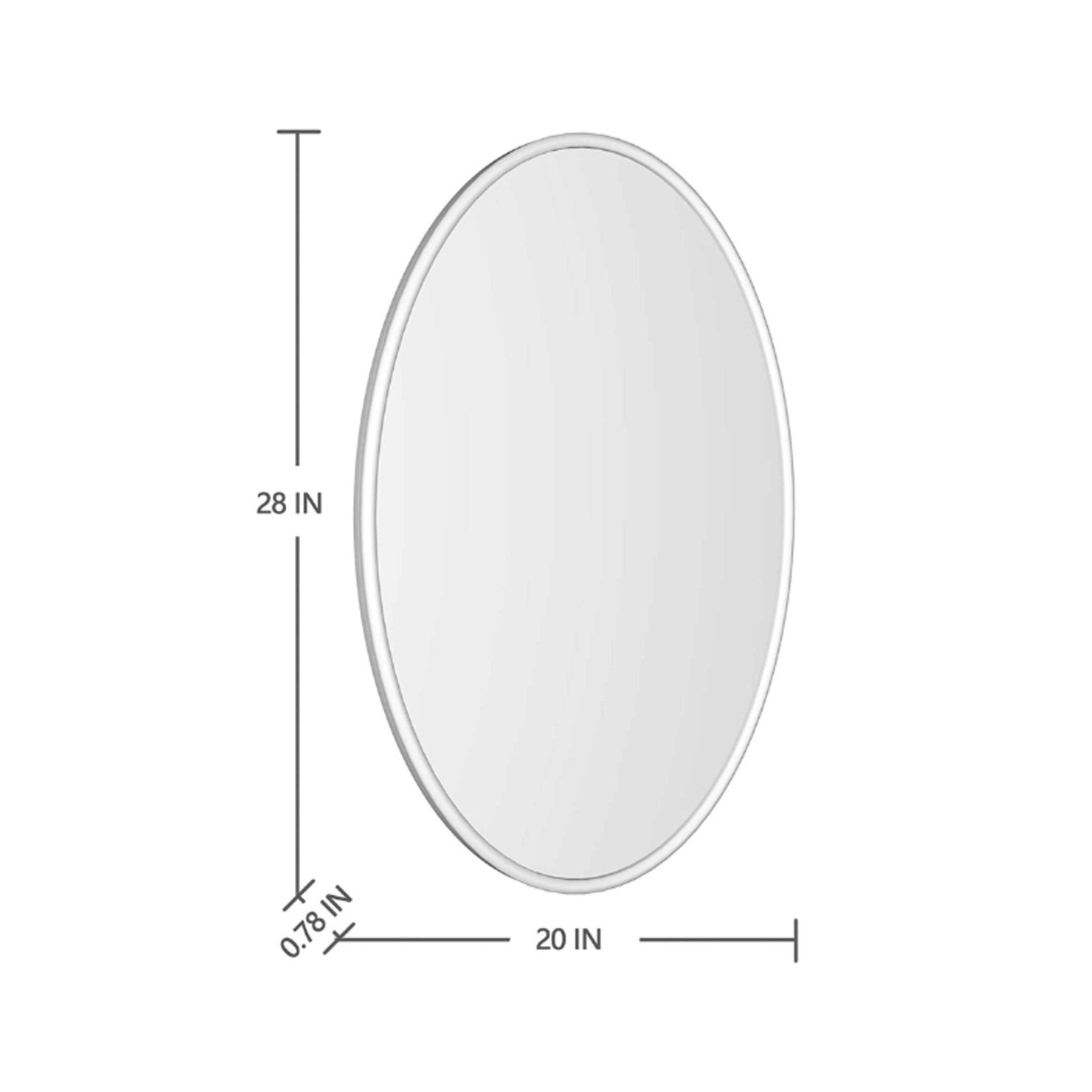 Prohomeware Oval Wall Mirror - Gold - 20'' X 28''