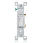 Levition Single Pole Antimicrobial Treated Toggle Switch - White - 15 Amps