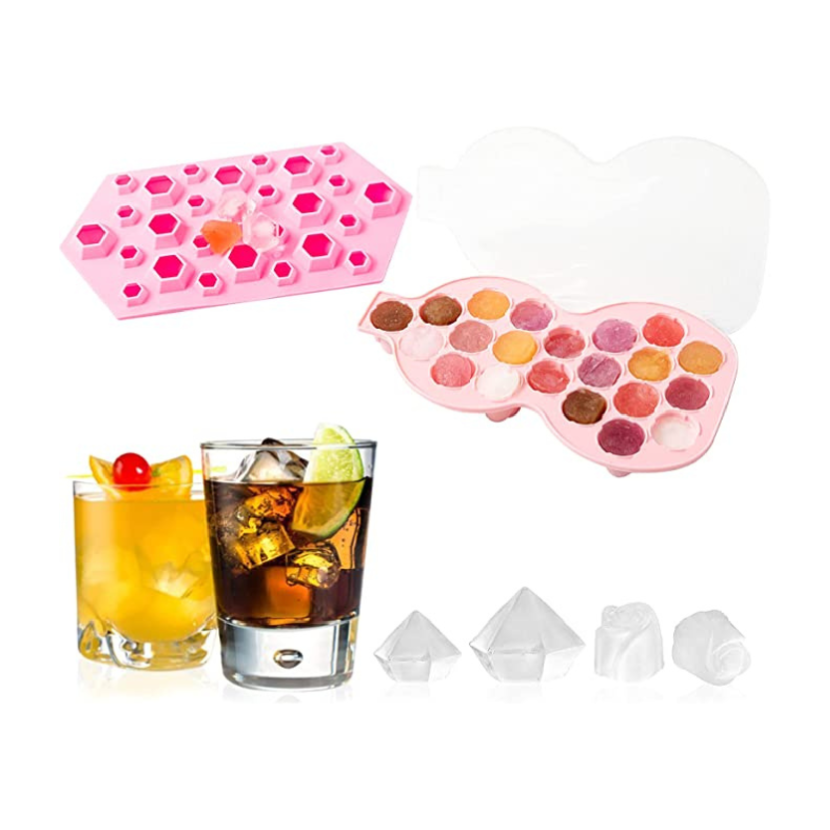 Cinseer Silicone & Flexible Ice Cube Molds