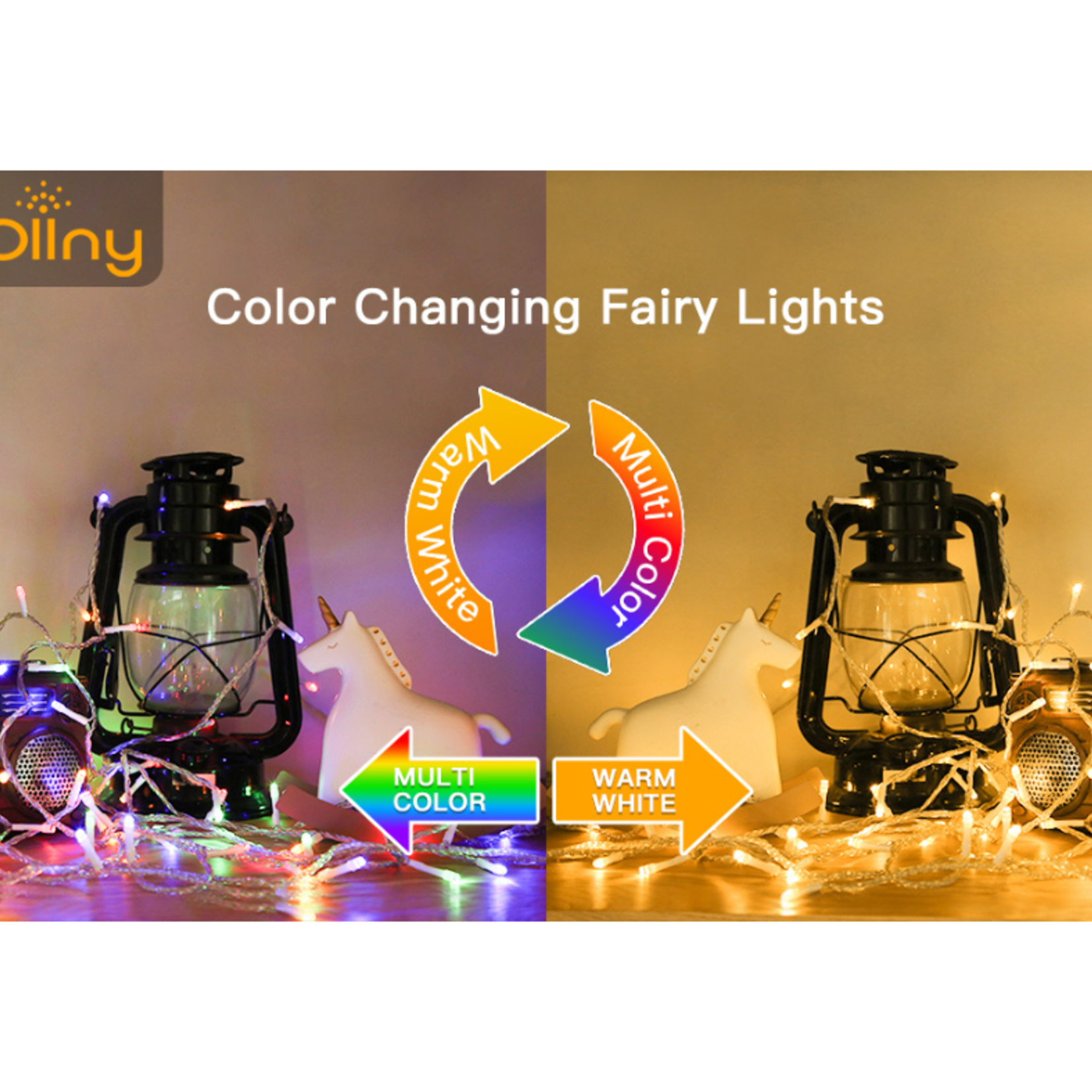 Ollny Fairy String Lights with Remote - 33FT