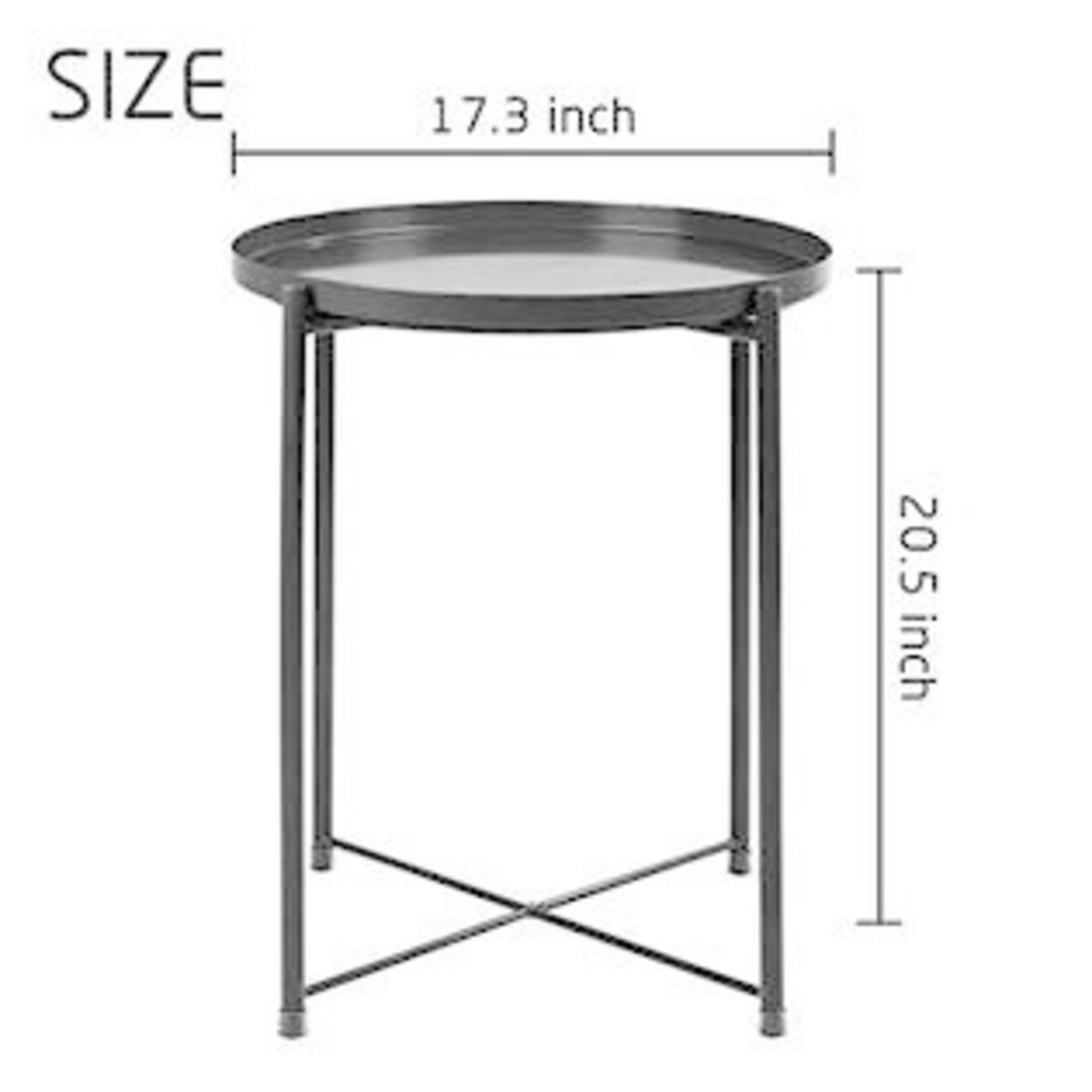 Tiita Metal Accent Table - Black