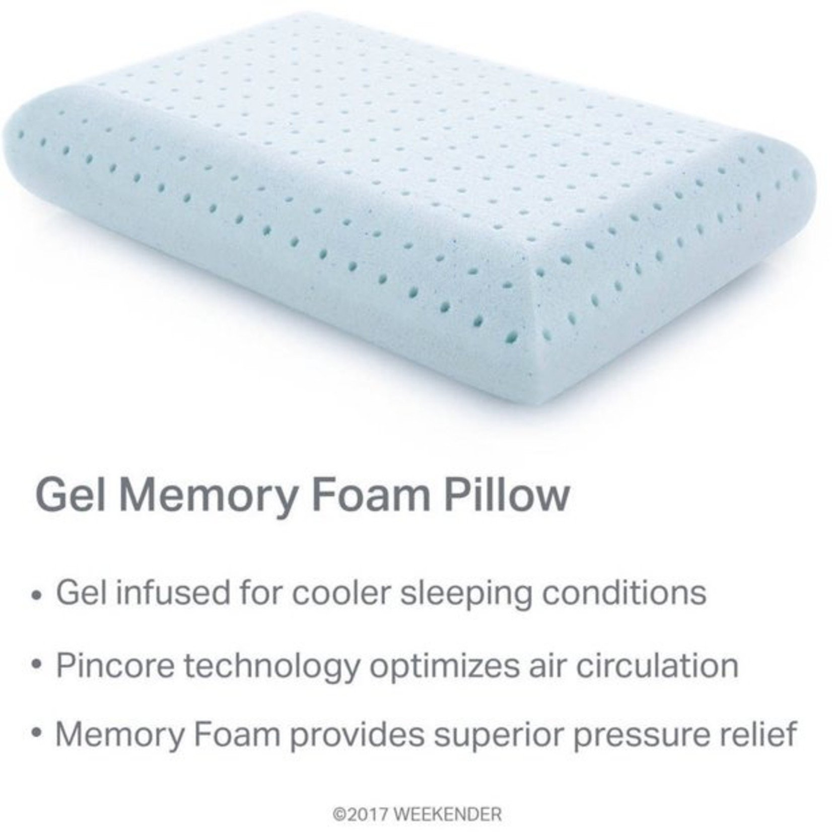 Weekender Gel Memory Foam Pillow - Queen