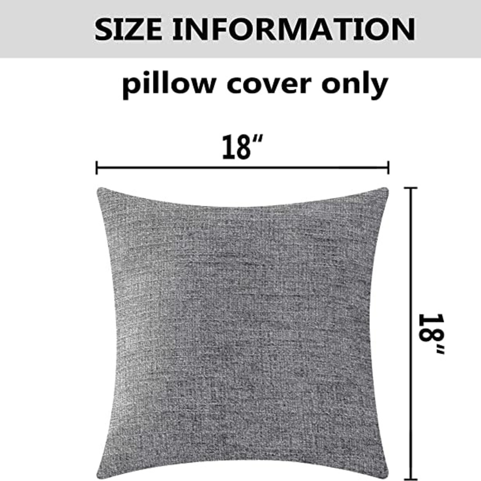 Home Brilliant Home Brilliant Deocrative Pillow Covers - Grey