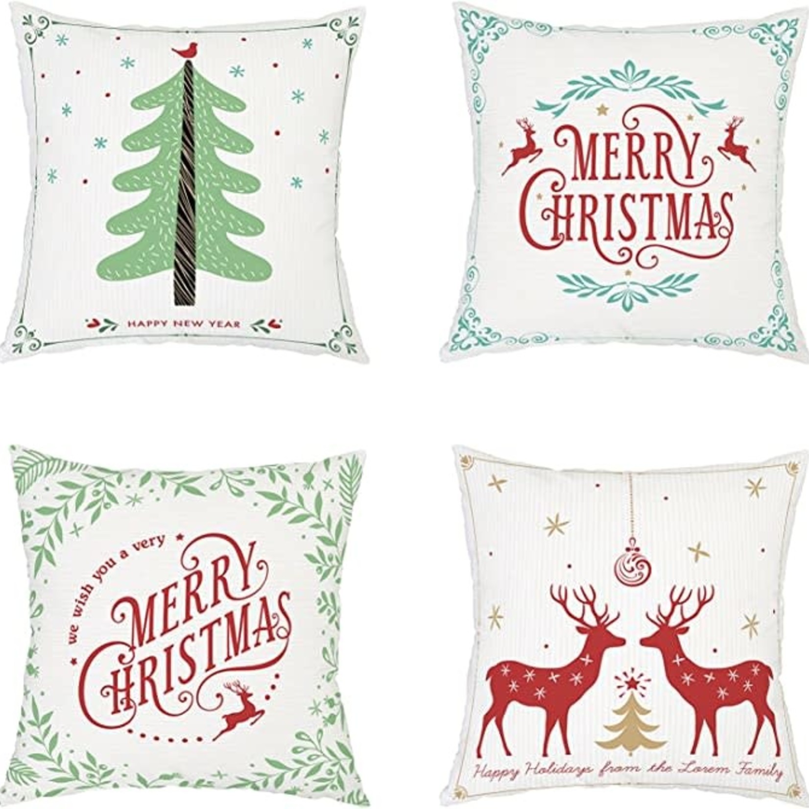 PAflagRTY Merry Christmas Throw Pillow Covers 18x18