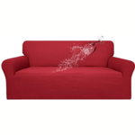 Easy-Going Jacquard Sofa Slipcover, Waterproof - Red