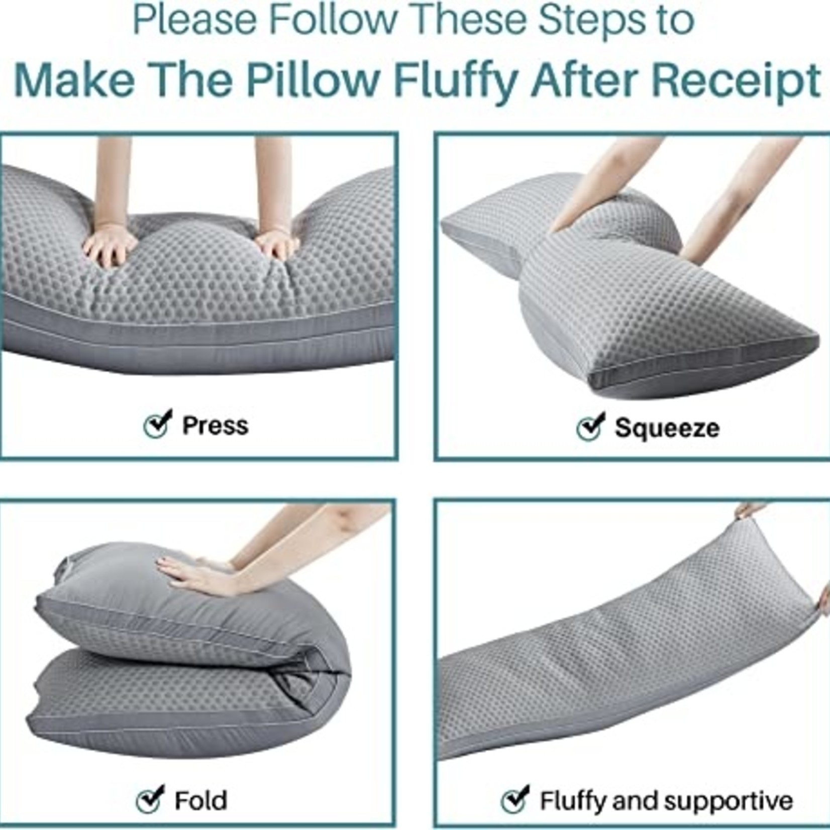 Oubonun Full Body Pillow-Honeycomb Gray/Gray Side