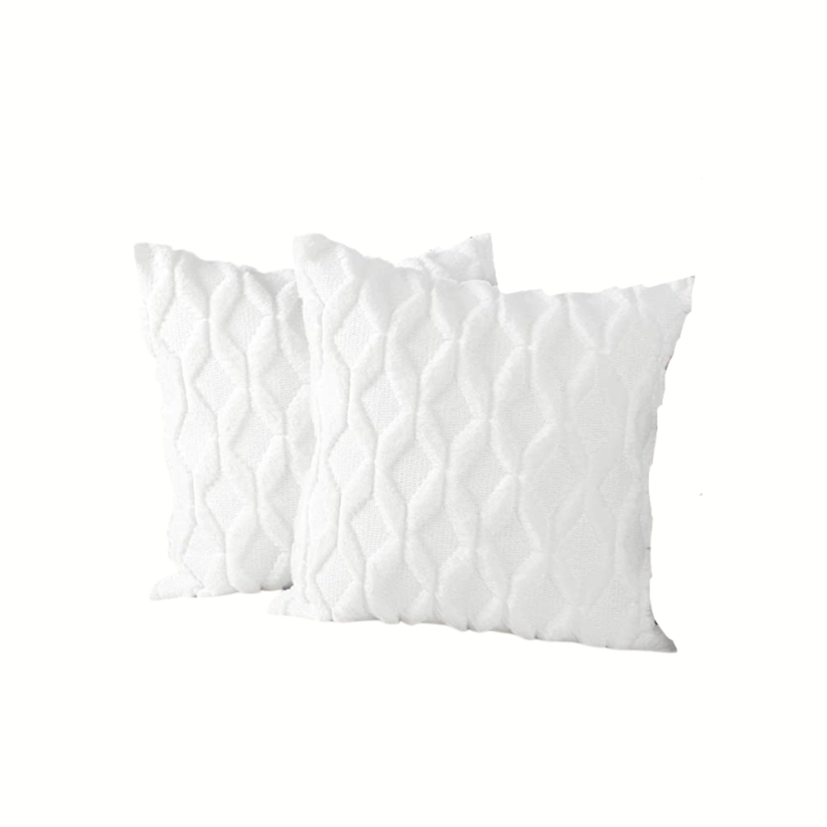 Madizz Throw Lux Pillow Covers- Set Of 2/ White