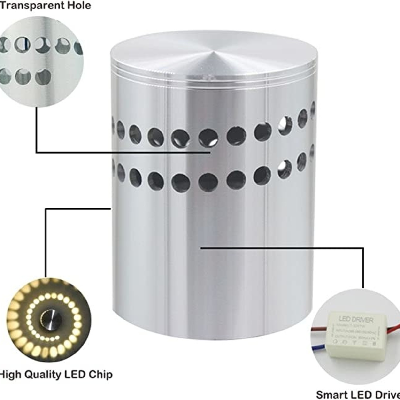 Leagway Wall Spiral Lamp LED- 3 Watt/ Cold White