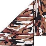 Meneng Cotton Fabric Square Sheets- Brown Camo