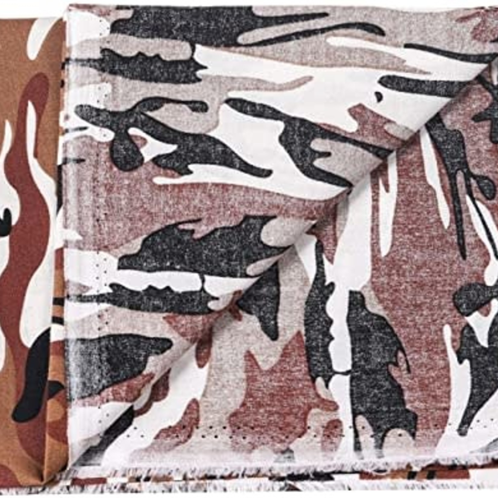 Meneng Cotton Fabric Square Sheets- Brown Camo