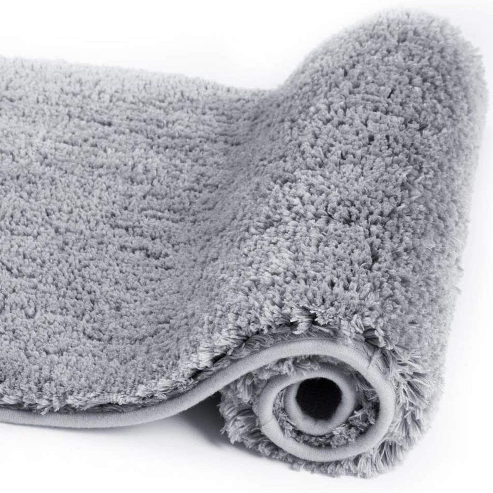 Walensee Shaggy Bath Mat- Light Gray