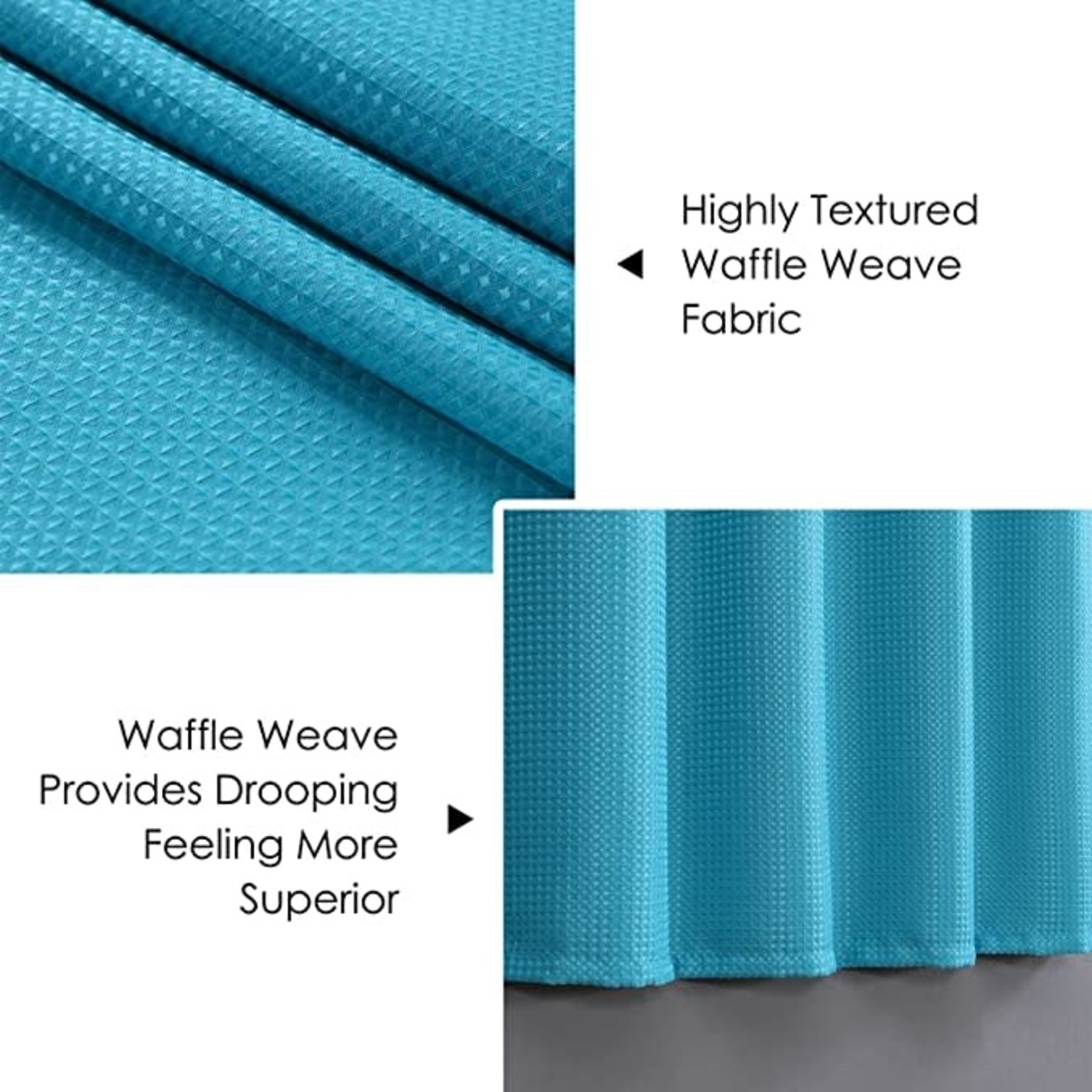 Home Queen Window Drapes( 36X45)- Set Of 2/ Turquoise