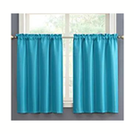 Home Queen Window Drapes( 36X45)- Set Of 2/ Turquoise