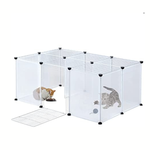 Brian & Dany Portable Pet Playpen- Clear/ White