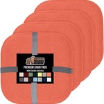 Gorilla Grip Memory Foam Chair Cushions- Set Of 4/ Coral