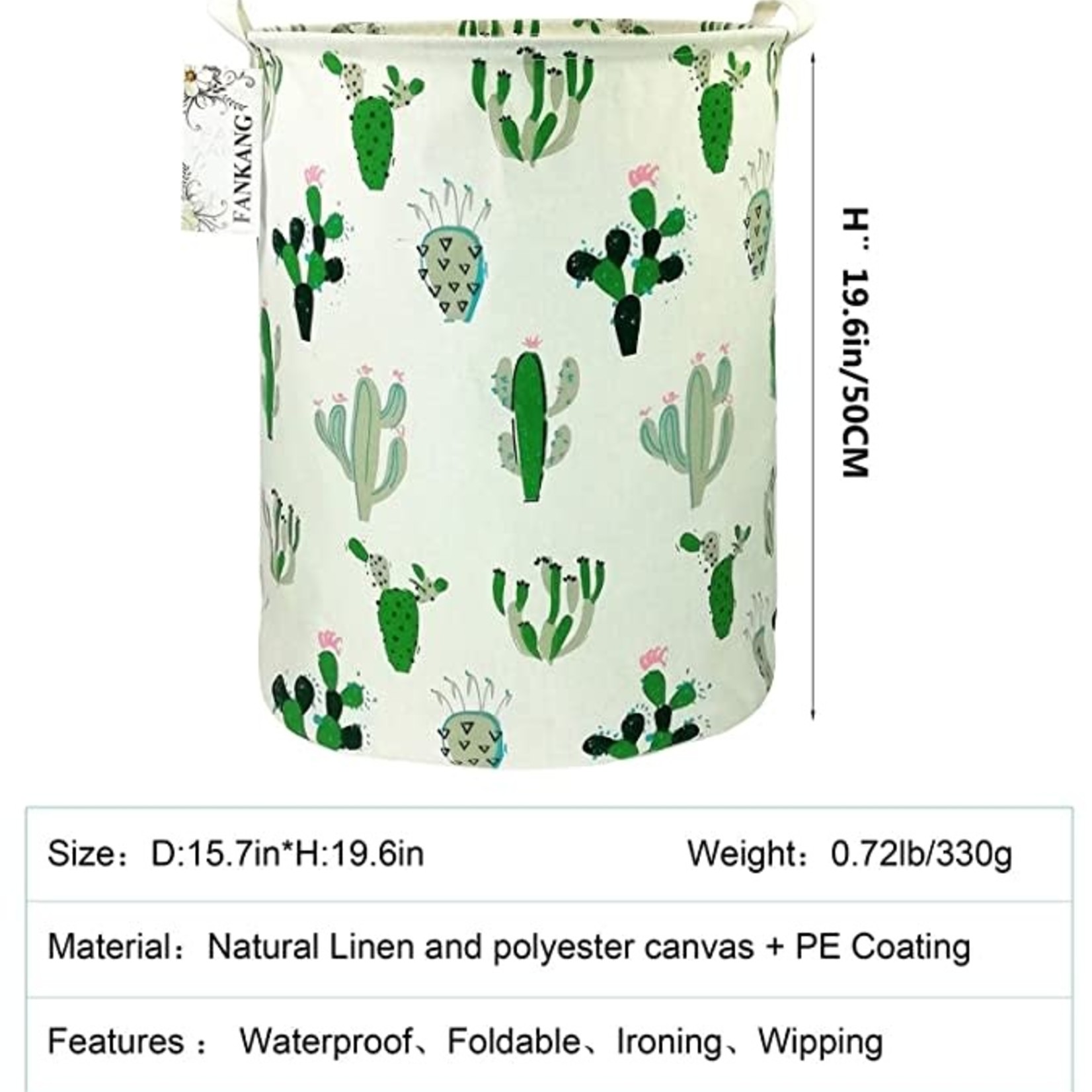 Fankang Laundry Storage Hamper- Cacti Canvas