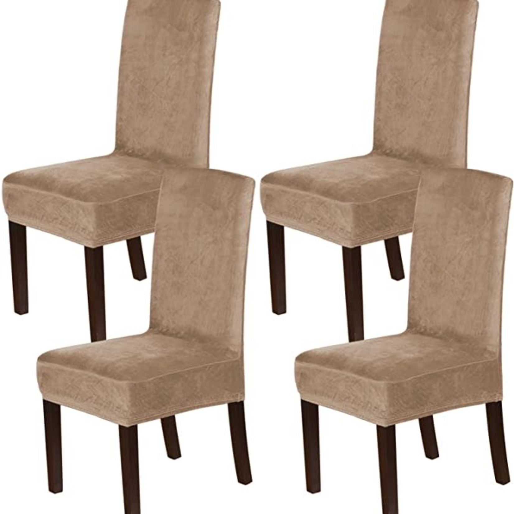 H Versailtex Parson Chair Slipcovers- Set Of 5/ Camel