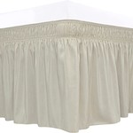 Biscaynebay Wrap Around Bed Skirt- Camel Gray- King/ Cal King