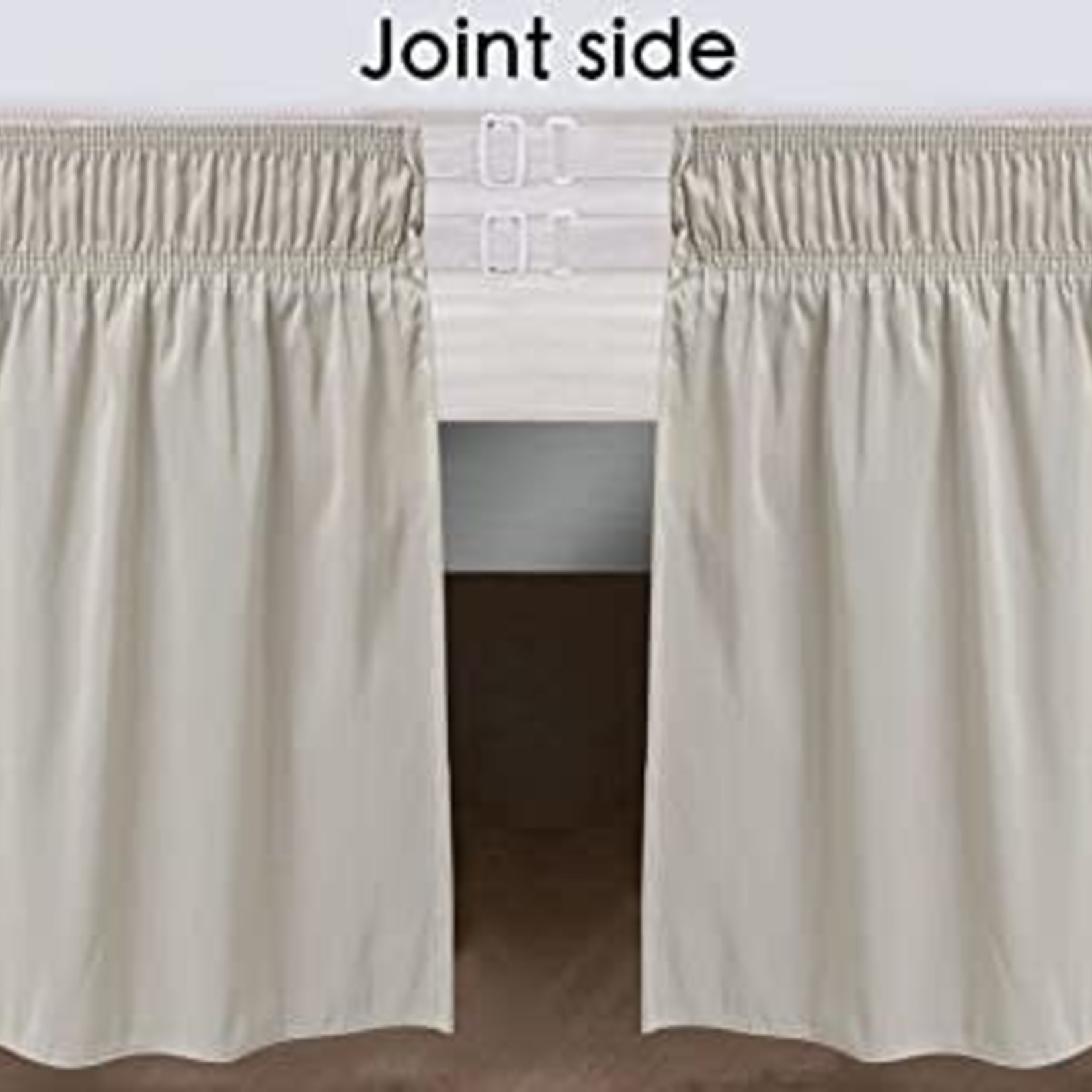 Biscaynebay Wrap Around Bed Skirt- Camel Gray- King/ Cal King